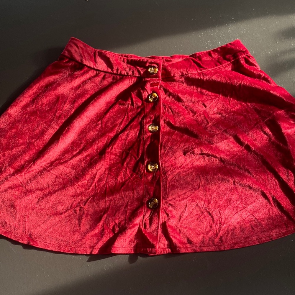 Suede shein skirt